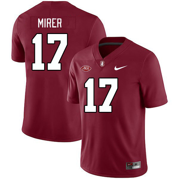 Men #17 Charlie Mirer Stanford Cardinal 2024 ACC Conference College Football Jerseys Stitched-Cardin